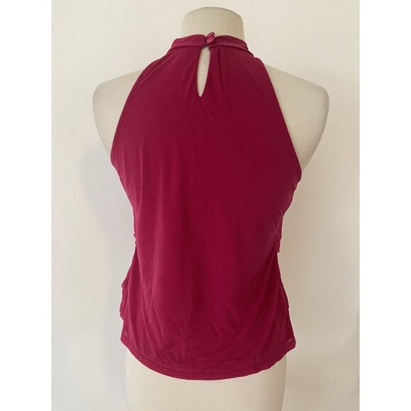 3/$15 SALE - Women’s Worthington Sleeveless Ruffle Top PM Fuchsia Pink - Picture 3 of 8